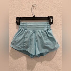 Lululemon Hotty Hot Shorts Icing Blue Women's workout gym running Shorts